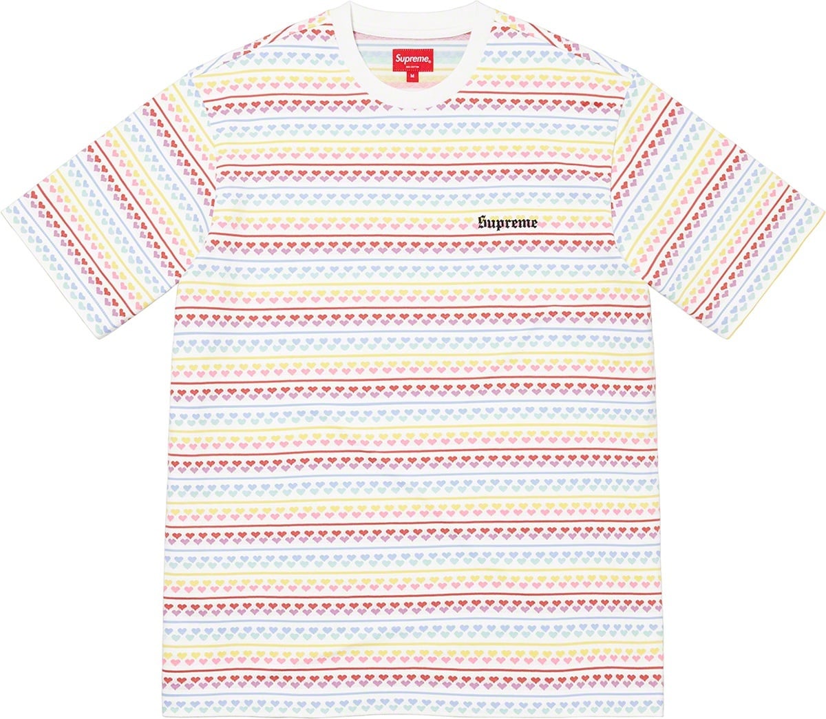 Hearts Jacquard S/S Top view 2